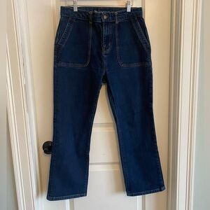 Boden Utility Flare Dark Wash Jeans